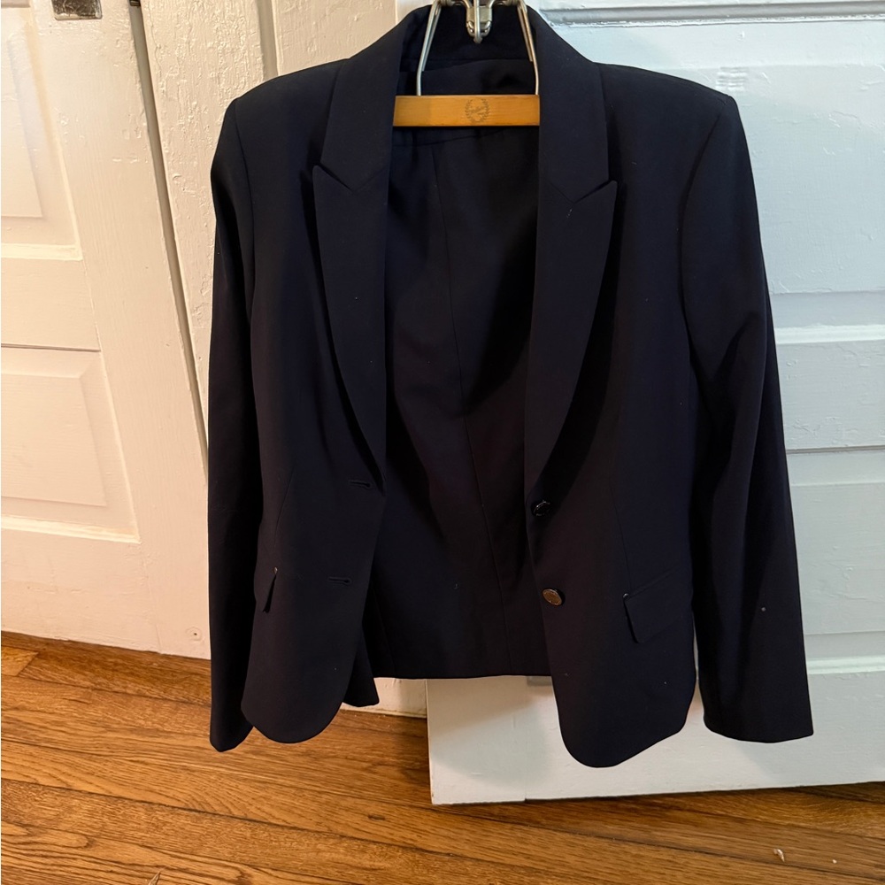 Calvin Klein Navy Skirt Suit